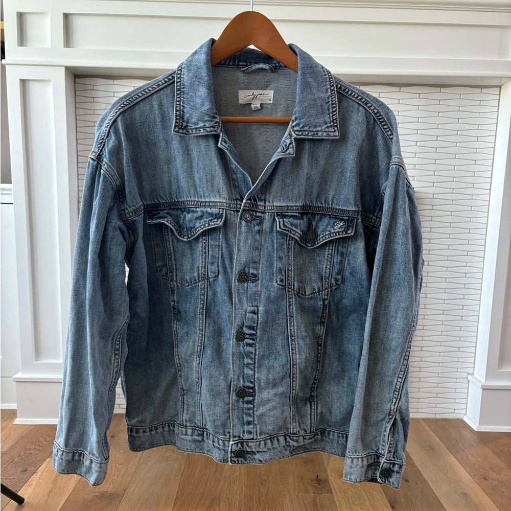 Carly Jean Los Angeles Hunter denim jacket.